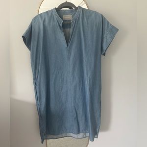 Everlane Splitneck Jean Dress Chambray T-shirt Dress Style